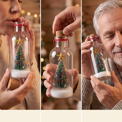 Christmas Treedecorated Message-in-a-bottle Ornament